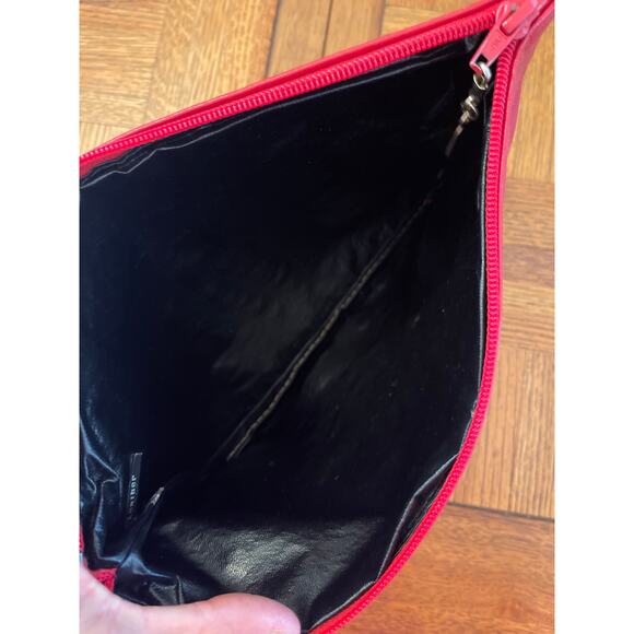 Vintage 1990’s red leather clutch - Picture 4 of 5